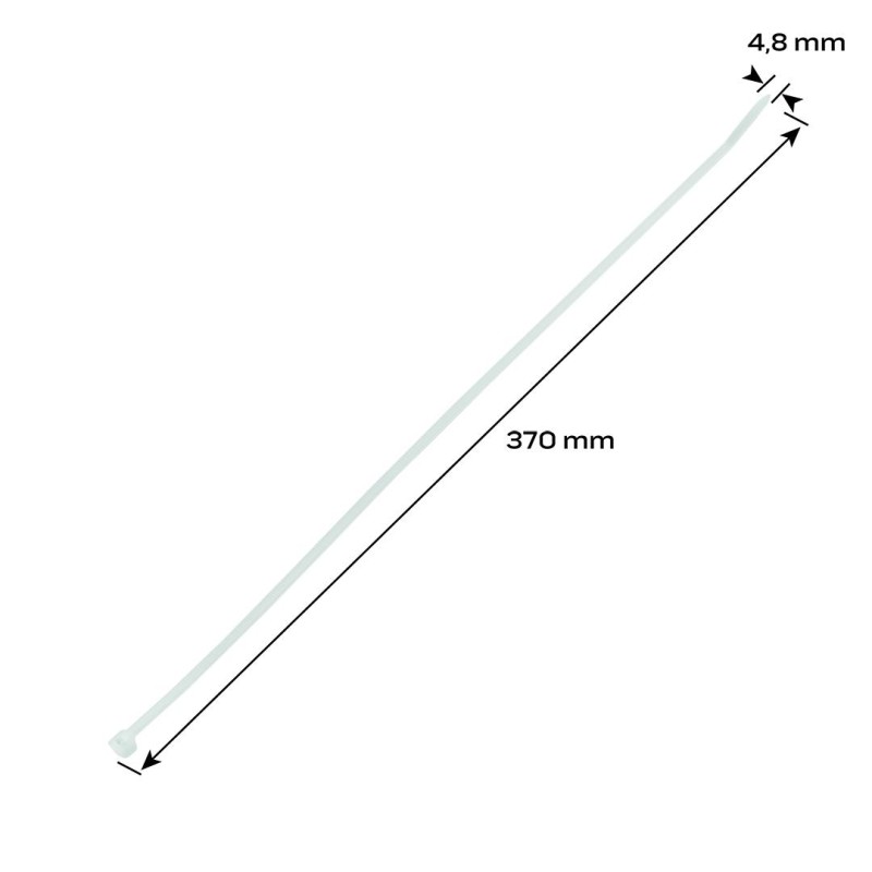 KÁBELKÖTEGELŐ, gyorskötöző, 4,8mm x 370mm, fehér, 75db (01-611)