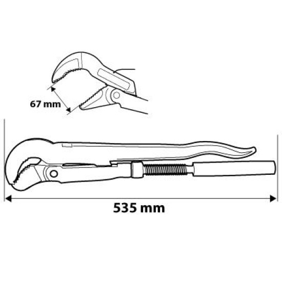 Csőfogó S, 2'' (02-123)