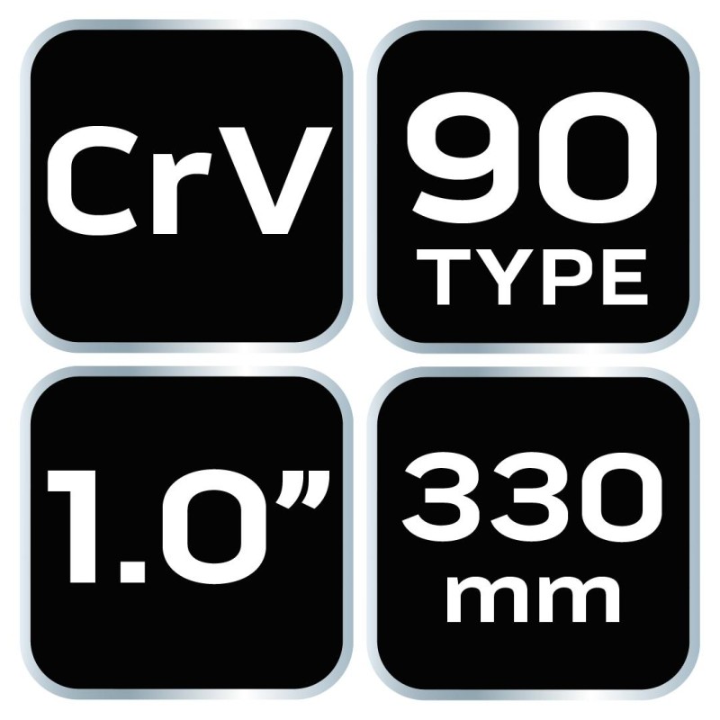Csőfogó 90fok, 1'', CV, 330mm (02-423)