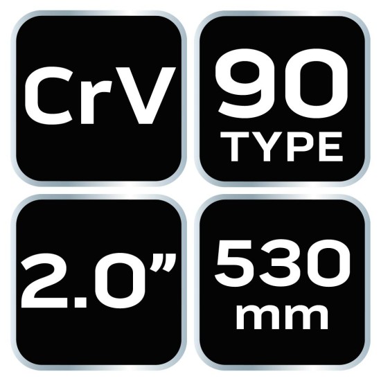 Csőfogó 90fok, 2'', CV, 530mm (02-425)
