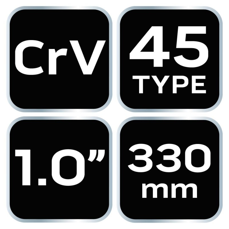Csőfogó 45fok, 1'', CrV Line, 330mm (02-426)