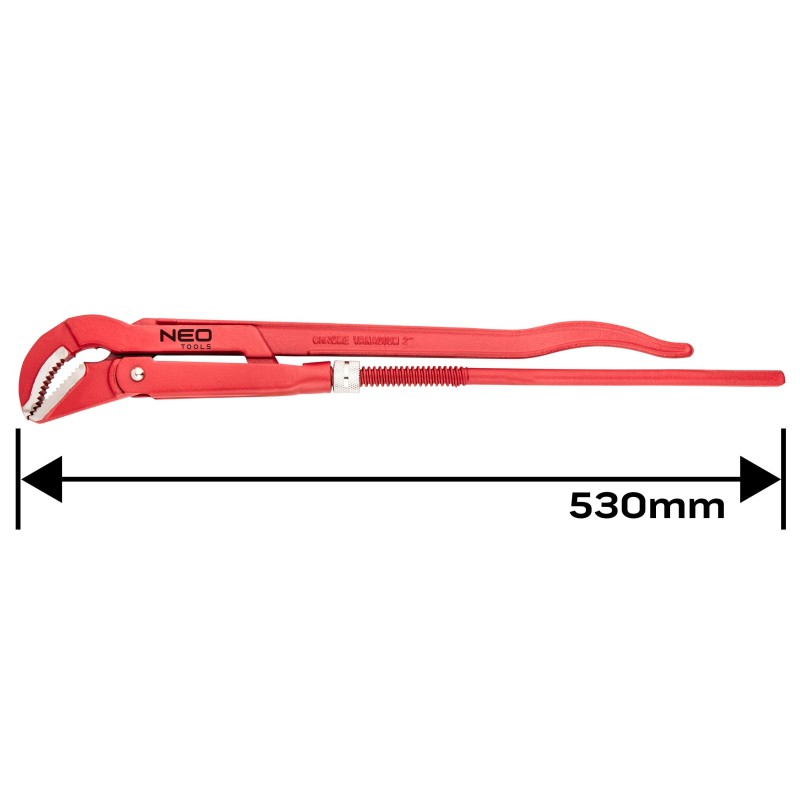 Csőfogó 45fok, 2'', CrV, Line, 530mm (02-428)