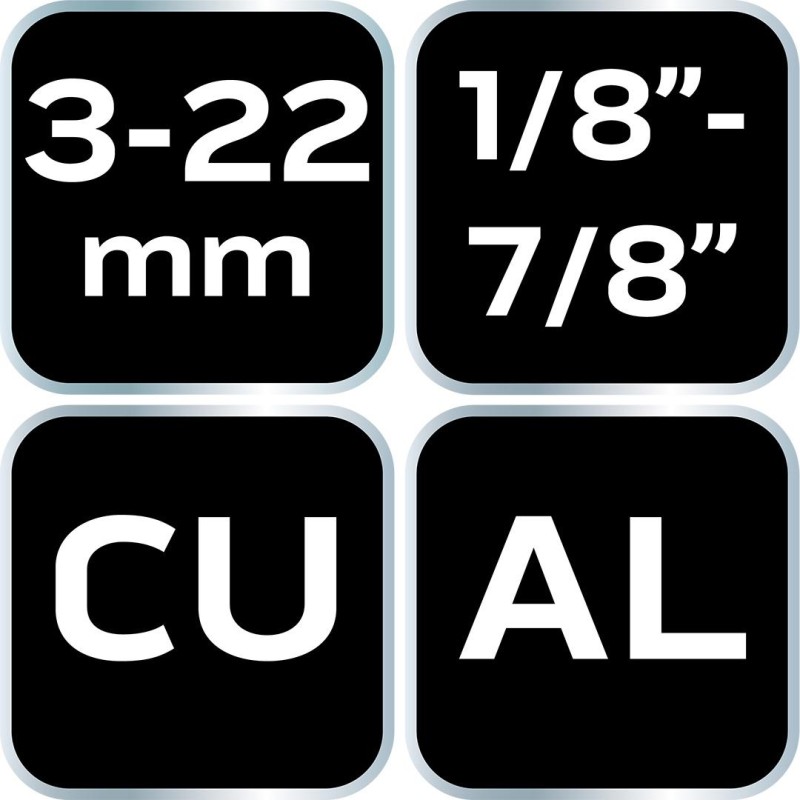Csővágó mini, 1/8-7/8'' (3-22mm), réz, alumínium (02-429) Csővágó mini, 1/8-7/8'' (3-22mm), réz, alumínium (02-429)