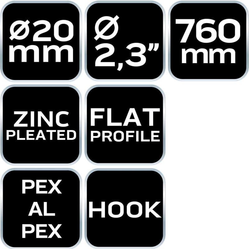 PEX csőhajlító rugó 20x760 mm (02-432) PEX csőhajlító rugó 20x760 mm (02-432)