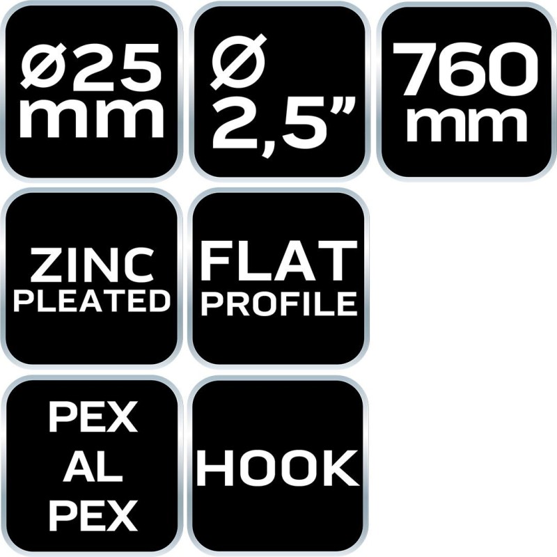 PEX csőhajlító rugó 25x760 mm (02-433)