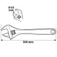 Állítható villáskulcs, csavarkulcs 306mm, 0-53mm (03-026)