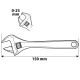 Állítható villáskulcs, csavarkulcs 150mm, 0-23mm (03-027)