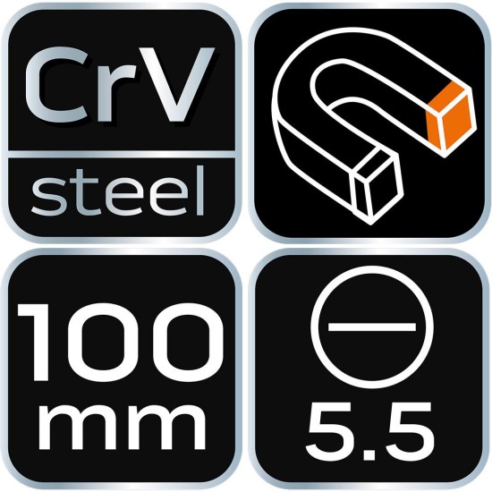 Csavarhúzó lapos 5.5x100mm (04-174)