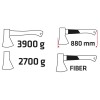 Hasító Fejsze 3900g, fej 2700g, üvegszál nyél (05G203)