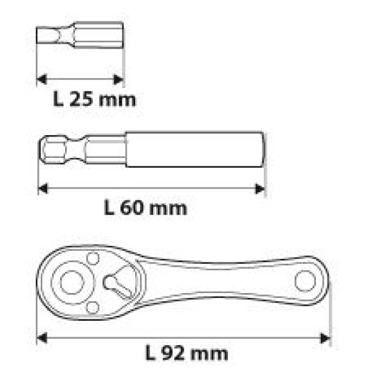 Csavarhúzó bitkészlet 38db (06-105)