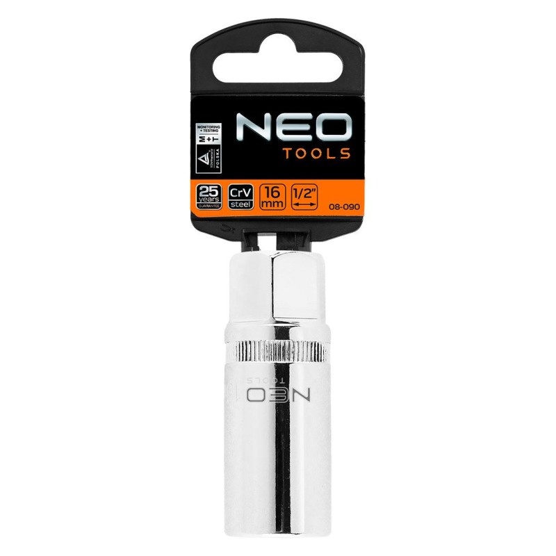 Gyújtógyertyakulcs 1/2''16mm, Mágneses, Spline (08-090)