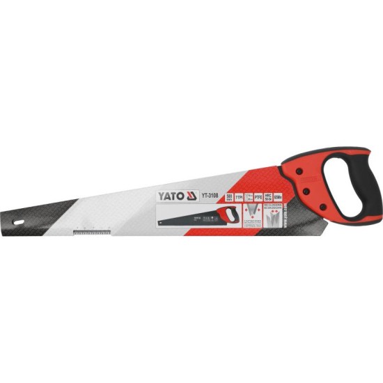 YATO Rókafarkú fűrész 500 mm teflon bevonatos 3 élű (YT-3108) YATO Rókafarkú fűrész 500 mm teflon bevonatos 3 élű (YT-3108)