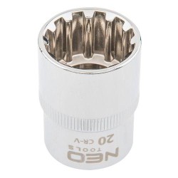 Dugókulcs 20mm, 1/2'', SPLINE (08-592) Dugókulcs 20mm, 1/2'', SPLINE (08-592)