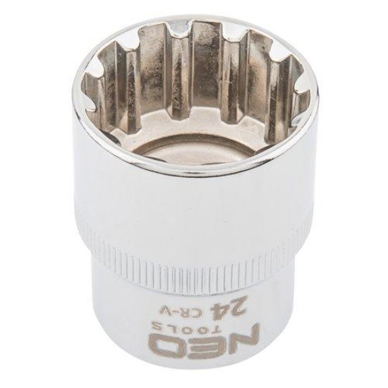 Dugókulcs 24mm, 1/2'', SPLINE (08-596)
