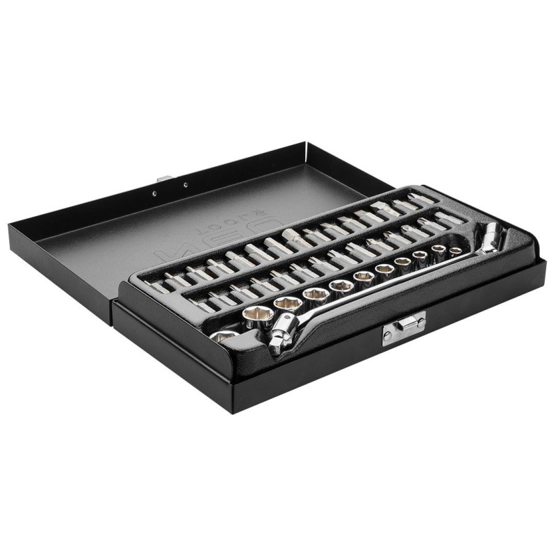 Dugókulcskészlet + bitkészlet 1/4'', 41db (08-603)