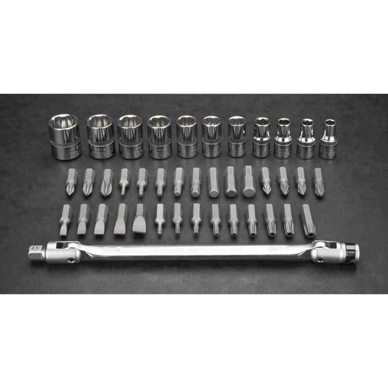 Dugókulcskészlet + bitkészlet 1/4'', 41db (08-603)