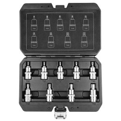 Torxkulcs készlet 9db, 1/2'' 55mm (08-707) Torxkulcs készlet 9db, 1/2'' 55mm (08-707)