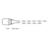 Torxkulcs készlet 9db, 1/2'' 55mm (08-707)