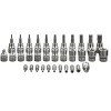 Torxbit és kulcskészlet 3/8'', 34db (08-711)