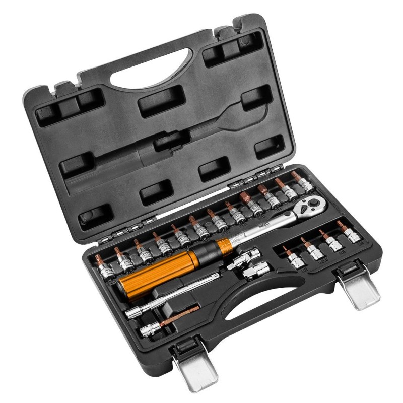 Nyomatékkulcs készlet 1/4'', 5-25Nm, 21db (08-821) Nyomatékkulcs készlet 1/4'', 5-25Nm, 21db (08-821)