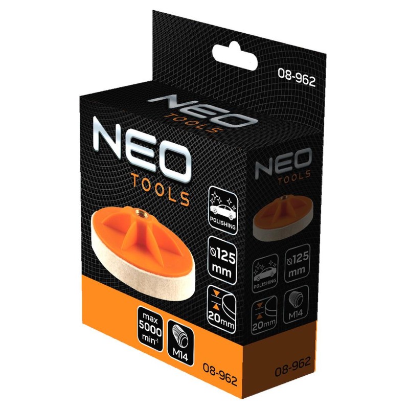 Polírkorong, filc 125x20mm, M14 (08-962)