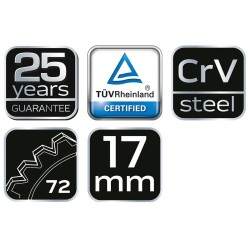 Racsnis csillag-villáskulcs 17mm (09-067) Racsnis csillag-villáskulcs 17mm (09-067)