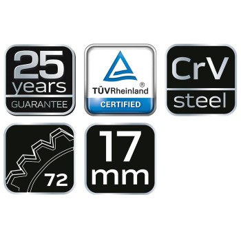 Racsnis csillag-villáskulcs 17mm (09-067)