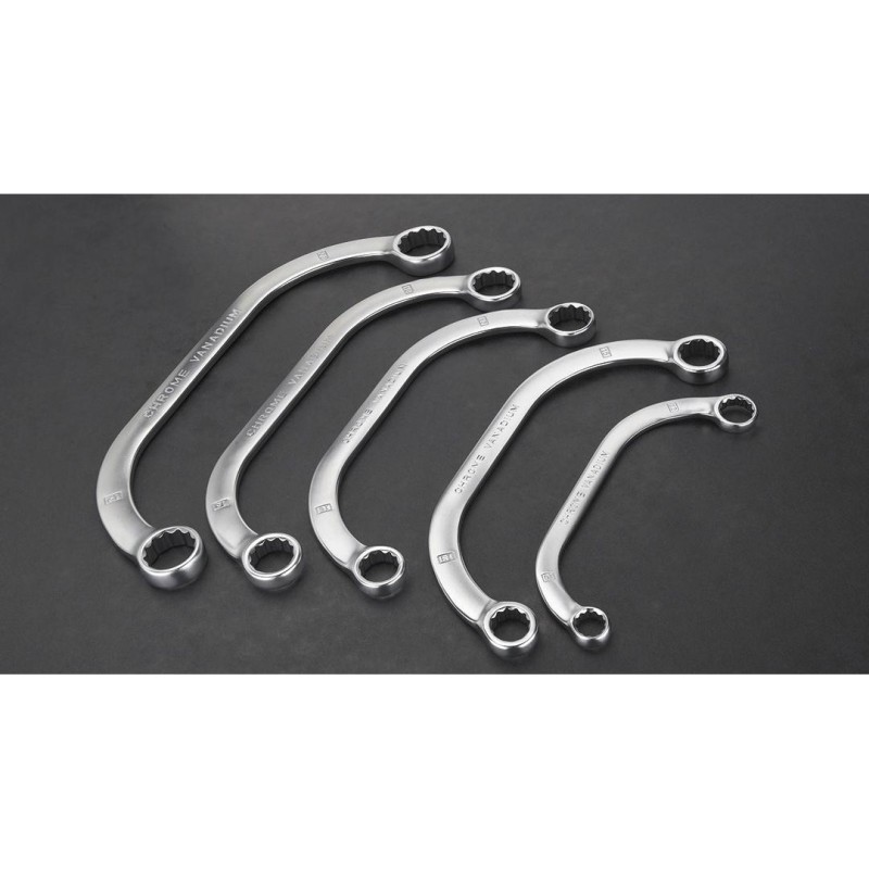 Csillagkulcs Készlet Hajlított 5 RÉSZES 9-12 13-15 14-17 16-18 19-22MM (09-176)