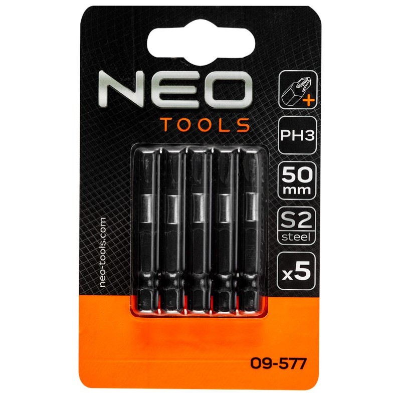 Torziós ütvecsavarozó bitek S2, 50mm, PH3, 5db (09-577)