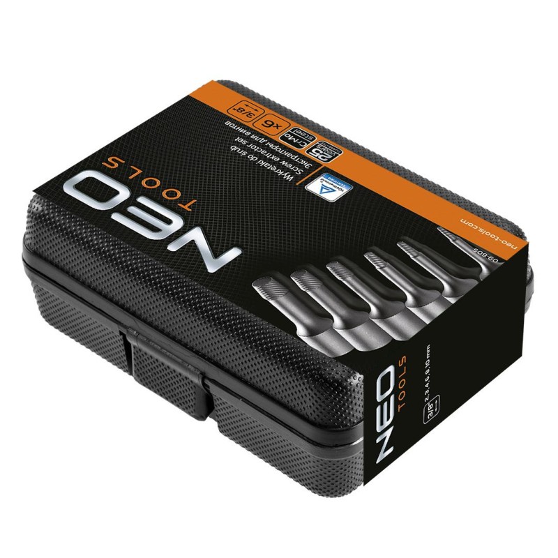 Törtcsavar-kihajtó készlet 3/8'' 6db, 2-10mm (M5-M20) (09-605)