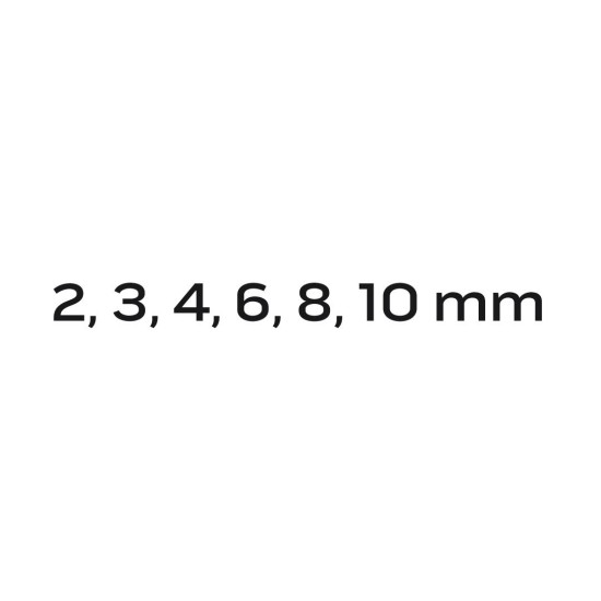 Törtcsavar-kihajtó készlet 3/8'' 6db, 2-10mm (M5-M20) (09-605)