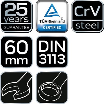 Csillag-villáskulcs 60x600mm CrV, DIN 3113 (09-749) Csillag-villáskulcs 60x600mm CrV, DIN 3113 (09-749)