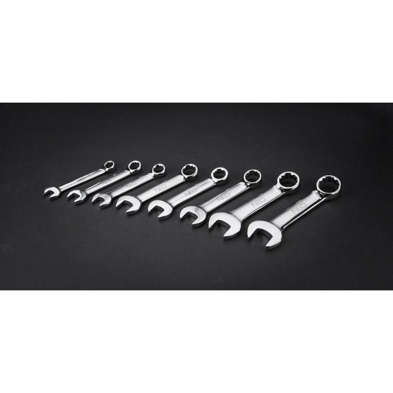 Csillag-villáskulcs készlet, rövid, 8-19mm, 8db (09-791)