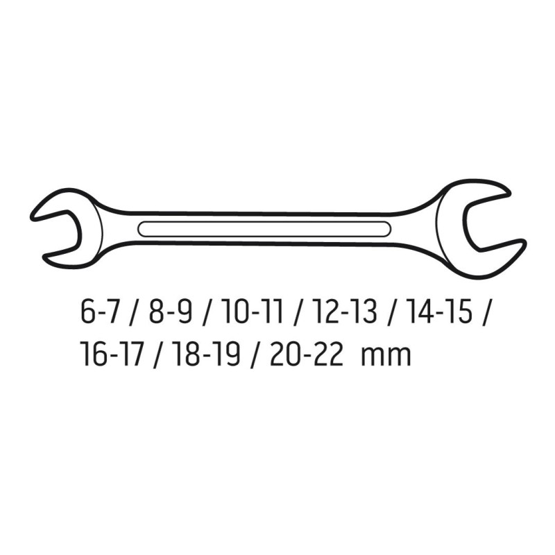 VILLÁSKULCS KÉSZLET 8db, 8-22MM, DIN3110 (09-851)