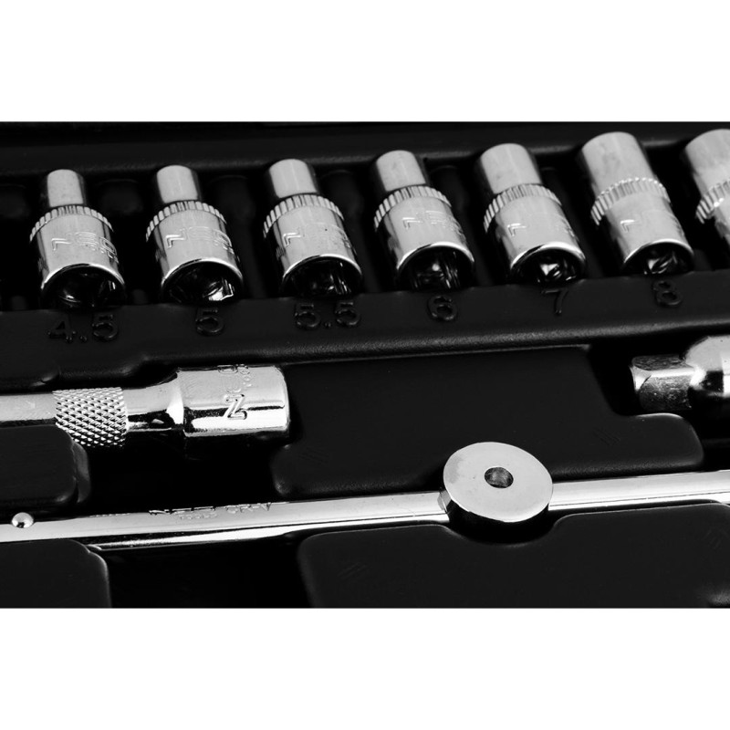 Dugókulcskészlet 1/4'', 46db (10-004)