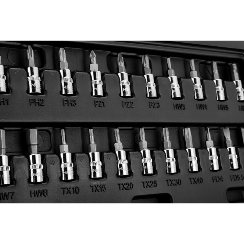 Dugókulcskészlet 1/4'', 46db (10-004)