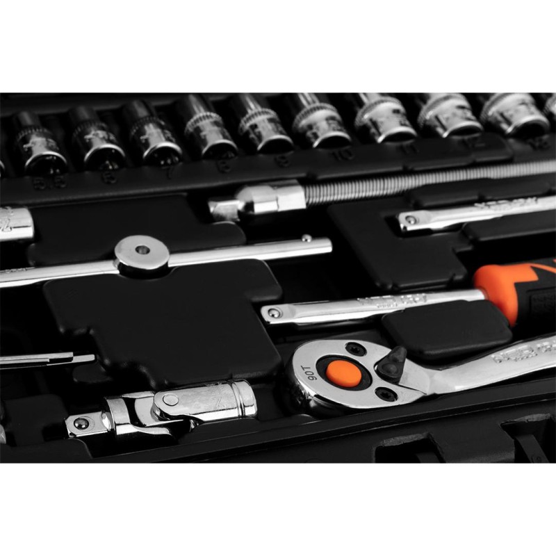 Dugókulcskészlet 1/4'', 46db (10-004)