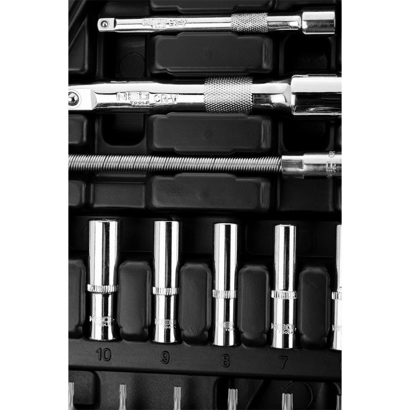 Dugókulcskészlet + bitkészlet 1/4'', 1/2'', 94db (10-062) Dugókulcskészlet + bitkészlet 1/4'', 1/2'', 94db (10-062)