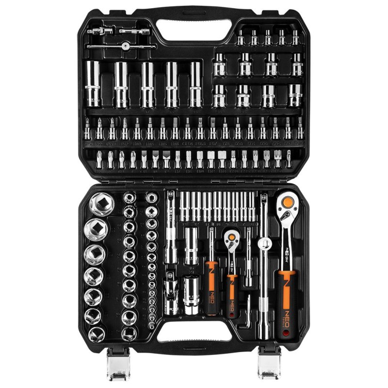 Dugókulcskészlet + bitkészlet 1/4'', 1/2'', 110db (10-066) Dugókulcskészlet + bitkészlet 1/4'', 1/2'', 110db (10-066)