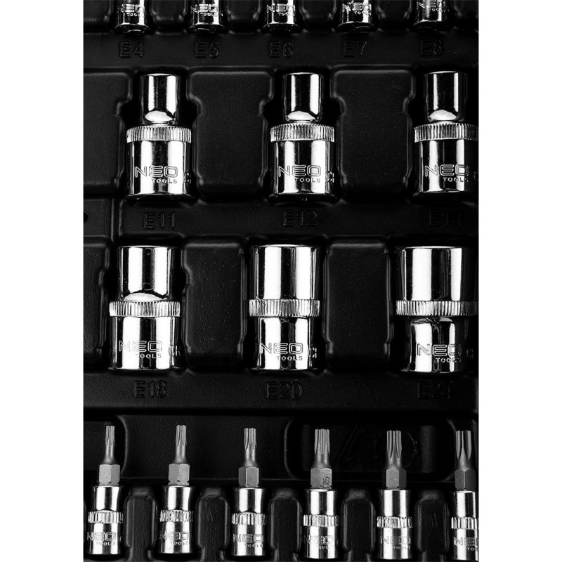 Dugókulcskészlet + bitkészlet 1/4'', 1/2'', 110db (10-066) Dugókulcskészlet + bitkészlet 1/4'', 1/2'', 110db (10-066)