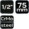 Hosszabító szár ütvecsavarozókhoz 1/2'' 75mm (10-251) Hosszabító szár ütvecsavarozókhoz 1/2'' 75mm (10-251)