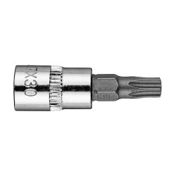 Torx dugókulcs 1/4'' 37mm TX30 (10-327) Torx dugókulcs 1/4'' 37mm TX30 (10-327)