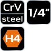 Imbusz dugókulcs 1/4'' 87mm H4 (10-329) Imbusz dugókulcs 1/4'' 87mm H4 (10-329)