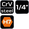 Imbusz dugókulcs 1/4'' 87mm H7 (10-332) Imbusz dugókulcs 1/4'' 87mm H7 (10-332)