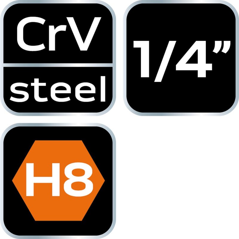 Imbusz dugókulcs 1/4'' 87mm H8 (10-333) Imbusz dugókulcs 1/4'' 87mm H8 (10-333)