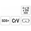 YATO Hegyes vésőszár 250 mm SDS-Plus (YT-4720)