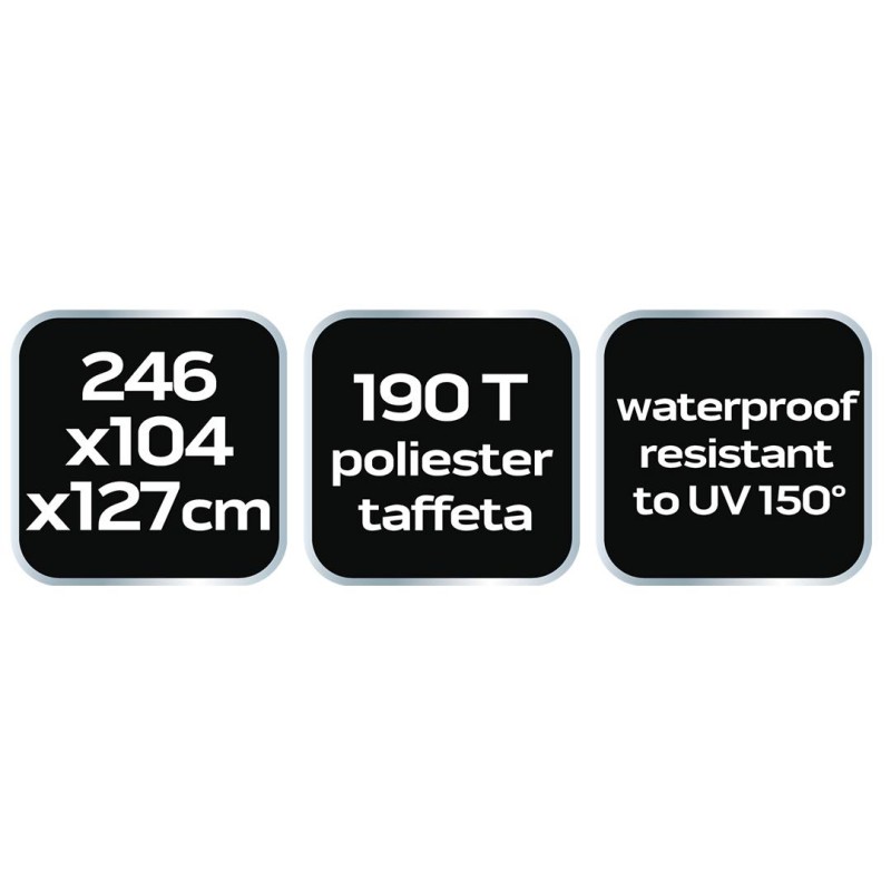 Motortakaró ponyva, 246 x 104 x 127cm, (150 ° C), kültéri (10-473) Motortakaró ponyva, 246 x 104 x 127cm, (150 ° C), kültéri (10-473)