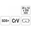 YATO Lapos vésőszár 20 x 250 mm SDS-Plus (YT-4721)