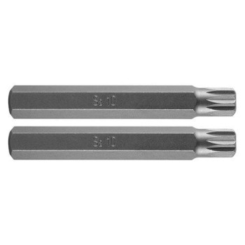 Spline bit, 3/8'', M10x75mm, S2, 2db (10-908)