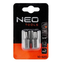 Torx bit, 3/8'', T30x30mm, S2, 2db (10-920) Torx bit, 3/8'', T30x30mm, S2, 2db (10-920)